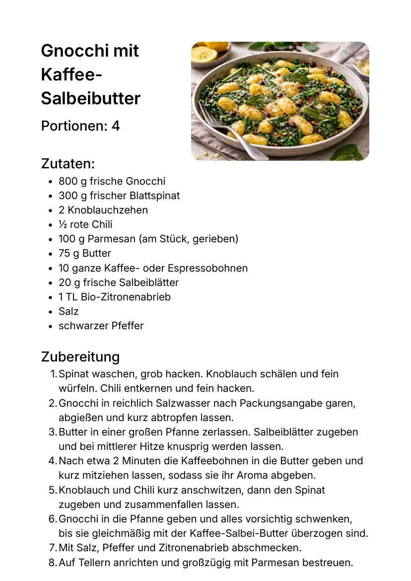 Vorschau: Koffein-Rezepte