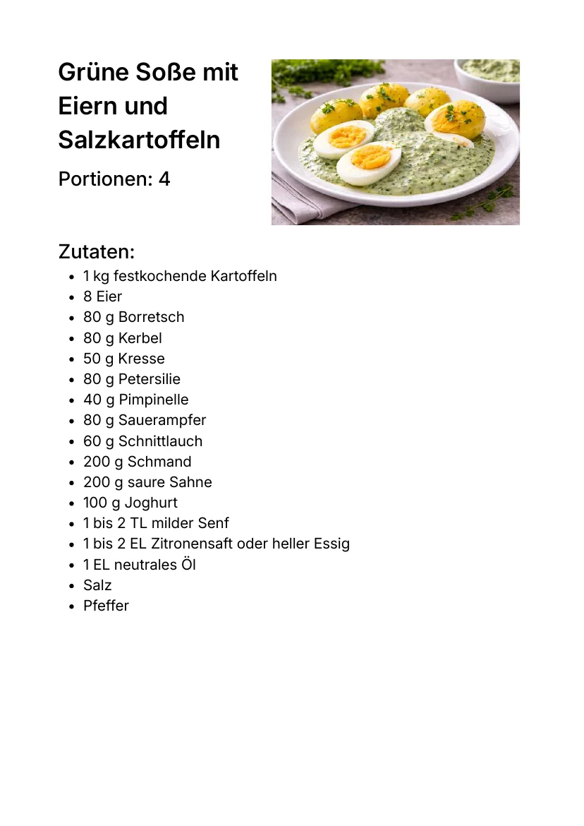 Vorschau: Grüne-Sauce-Rezepte